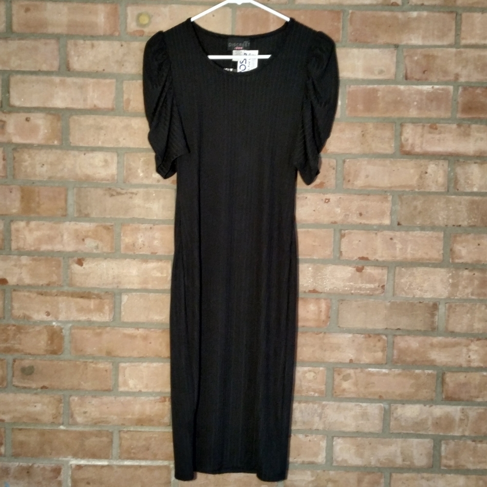 NWT Discreet Soft Black Pencil Dress